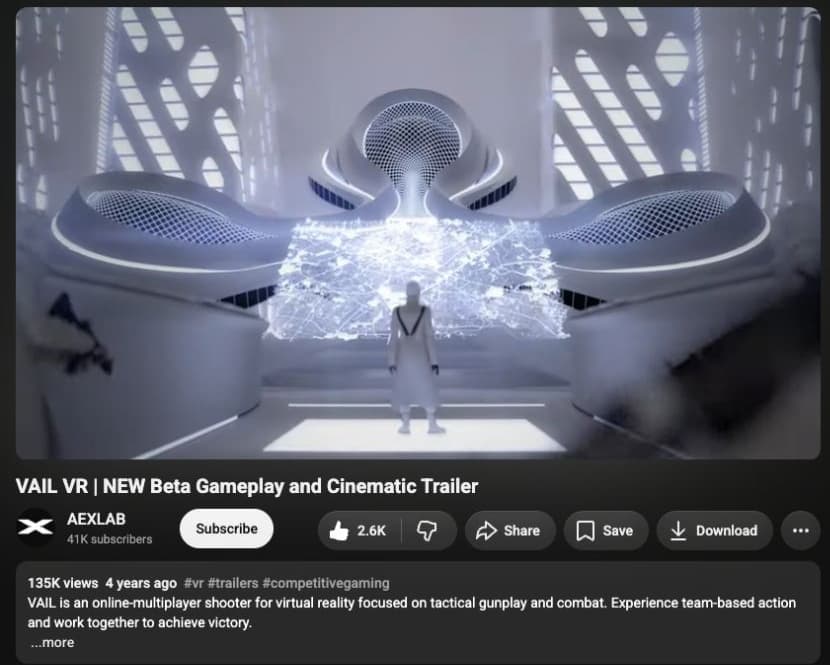 VAIL VR beta trailer